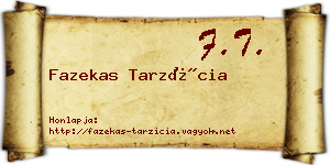 Fazekas Tarzícia névjegykártya